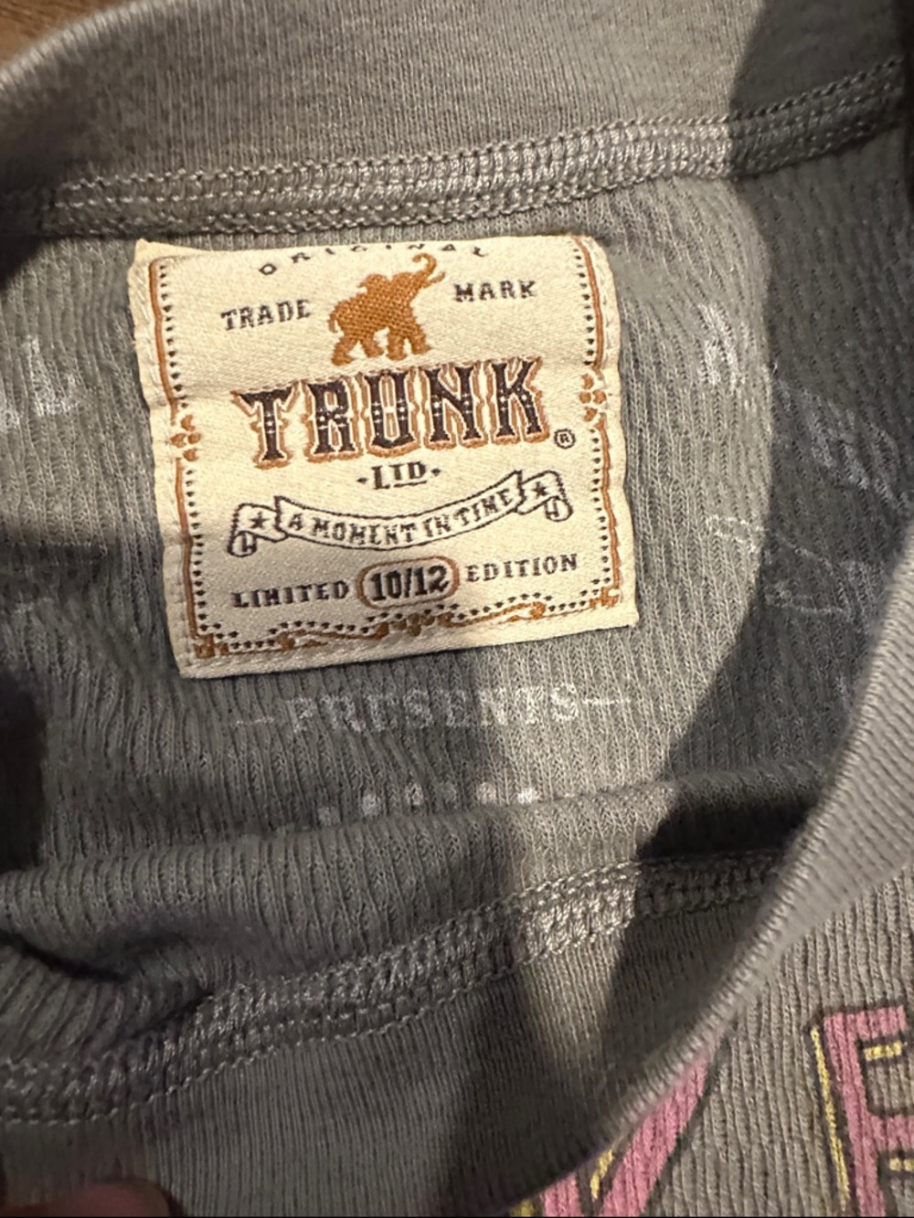 Trunk Ltd Kids Long Sleeve Pink Floyd Graphic Tee - Gray with Pink Accents - Picture 3 of 5